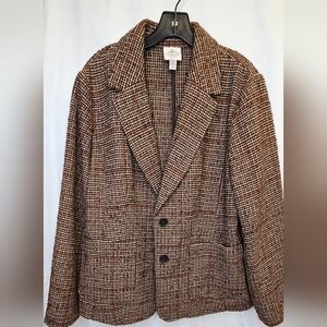 St. John's Bay Brown Plaid Blazer